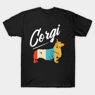 Vintage Corgi Retro Style Pembroke Dog Lover - Welsh Corgi T-Shirt